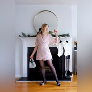 NWT Smash + Tess X Hilary Duff Tinsel Skorty in Pink Fizz